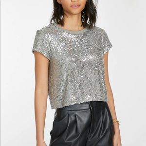Generation Love silver sequin tee